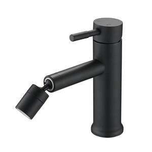 ALEXOUN Matte Black Bathroom Faucet for 2 Mode Faucet for Bathroom Sink with 360° Rotating Aerator - 1 of 4