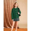 Clearlove Girls' Classic Cable Knit Button Front Cardigan Round Neck Chunky Sweater Jacket for School & Play - 3 of 4