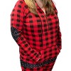 Women's Buffalo Plaid Dot Half Zip Top - Rogue Society Apparel - 3 of 3