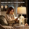 26“Table Lamp In Living Room 3 Color Set Of 2,Table Lamps Modern With USB C&A Ports And Nightlight,Modern Table Lamps Bedroom -The Pop Home - 2 of 4