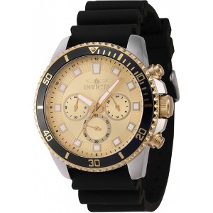 Invicta 46128 Men's Pro Diver Chronograph Gold Tone Dial Watch - 1 of 2