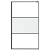 VidaXL Walk-in Shower Wall 45.3 in.x76.8 in. Frosted ESG Glass Black - 3 of 4