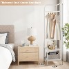 Metal Corner Coat Rack Freestanding with 2-Tier Shelves - Space Saving Garment Rack, Clothes Rail with Hooks - 2 of 4