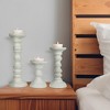 Mela Artisans Willow Cool Grey Set of 3 Candleholders - 4 of 4