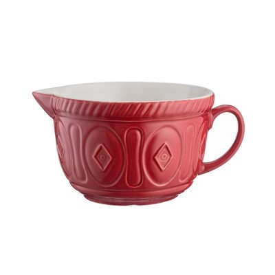 Mason Cash 67oz Earthenware Color Mix Batter Bowl Red