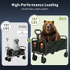380LBS Foldable Collapsible Wagon Carts with All-Terrain Wheels & Adjustable Handle, Portable Grocery Wagon for Shopping, Camping, Garden - 3 of 4