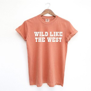 Simply Sage Market Women's Wild Like The West Short Sleeve Garment Dyed Tee - 1 of 2