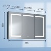 Boost-M1 48" W x 30" H LED Lighted Medicine Cabinet Recessed Surface Mount, 48"W x 30"H - image 2 of 4