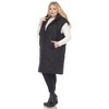 Plus Size Diamond Quilted Hooded Puffer Vest-White Mark - image 2 of 4