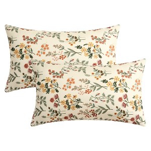 REGALWOVEN Floral Pattern Decoration Throw Pillow Cover for Outdoor Indoor 2 Pcs - 1 of 4