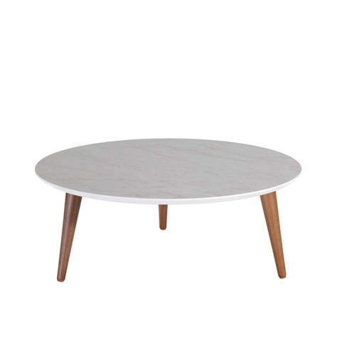 Low Round Wooden Coffee Table Gray 49 49 R By Gervasoni Design Paola Navone