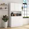 LunaLulinlk 70.87" Tall Wardrobe & Kitchen Cabinet, with 6-Doors, 1-Open Shelves and 1-Drawer for bedroom,White - 2 of 4