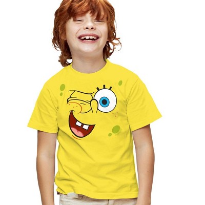 Boys' Short Sleeve Spongebob Winking Face T-Shirt