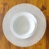 Wrapables Vinyl Metallic Colored Placemats for Weddings, Parties, Special Events (Set of 4), Silver Round Dots - 4 of 4