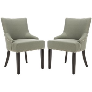 Lotus Kd 19" H Dining Chair With Nail Head Trim (Set of 2) - MCR4700 - Safavieh Couture - 1 of 4