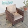 Sonkuki 6-Piece Patio Conversation Set Outdoor Wicker Rattan Furniture Set with Side Table - 4 of 4