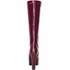 Allegra K Women's Patent Leather Platform Chunky Heel Knee High Boots - 3 of 3