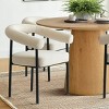 5-Piece Dining Set for 4 ,Wood 46" Round Dining Table with Upholstered Boucle Dining Chairs with Metal Legs for Dining Room-Tanpinhause - 4 of 4
