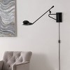 Moxley 36.5" Wall Sconce - Black - Safavieh - image 2 of 4