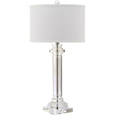 30" Nina Crystal Column Lamp Clear (Includes CFL Light Bulb) - Safavieh