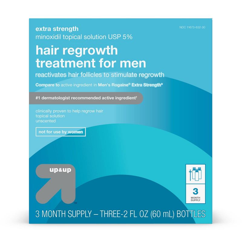 Extra Strength Minoxidil Hair Regrowth Treatment for Men - 2 fl oz each - up &#38; up&#8482;, 1 of 11