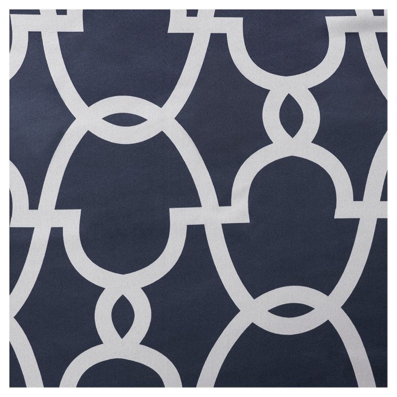 2pk 52&#34;x96&#34; Room Darkening Gates Sateen Woven Curtain Panels Blue - Exclusive Home: Navy, Thermal Insulated, Geometric Pattern, Grommet Top, 4 of 8