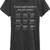 Women's - Instant Message - Astrology Angel Numbers Short Sleeve Graphic T-Shirt - 2 of 4