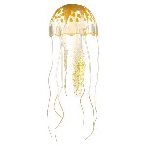 Unique Bargains Silicone Fluorescent Jellyfish Glow Aquarium Decor  Ornaments with Suction Cup 3.2"x7.5" - 1 of 4