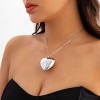 Chunky Puffy Heart Choker - Adjustable Velvet Chain Y2K Trendy Jewelry for Women - 3 of 4