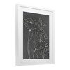 Stupell Industries Gray Poppies Outline Framed Print Under Glass - 2 of 4