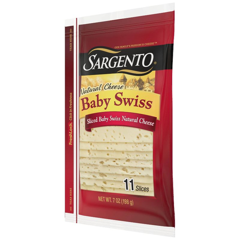 Sargento Natural Baby Swiss Sliced Cheese - 7.5oz/11 slices, 6 of 10