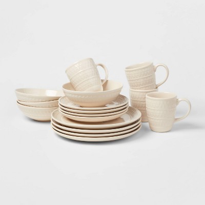 Photo 1 of 16pc Stoneware Fairlee Dinnerware Set - Threshold