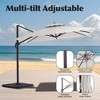Hyleory 108'' Square Cantilever Umbrella - 2 of 4
