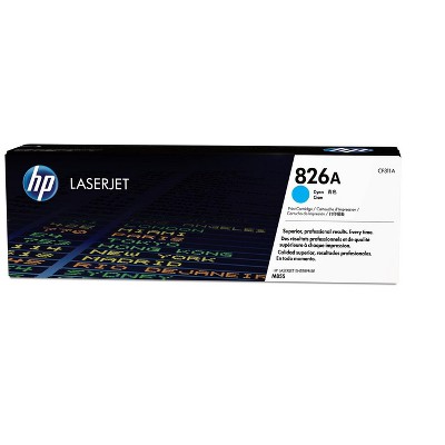 HP Inc. 826A Cyan Original LaserJet Toner Cartridge, ~31,500 pages, CF311A