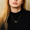 KISPER 18K Gold Plated Stainless Steel Personalized Name Pendant Necklace - 4 of 4