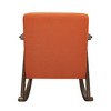 Fabric Upholstered Rocking Chair with Cushion Seat and Back, Attached Cushions, Foam Padding and Solid Wood Frame - 4 of 4