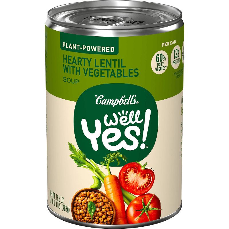 Campbell&#39;s Well Yes! Plant Based Hearty Lentil with Vegetables Soup - 16.3oz, 1 of 14