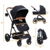 Convertible Baby Stroller - Reversible Seat Pram for Newborn/Toddler (One-Hand Fold, Adjustable Canopy & Storage Basket) - 4 of 4