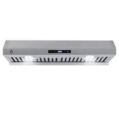 Acekool Stainless Steel Under Cabinet Range Hood with 3-Speed Touch Control, Ultra-Quiet Operation, 400 CFM Suction, LED Lights