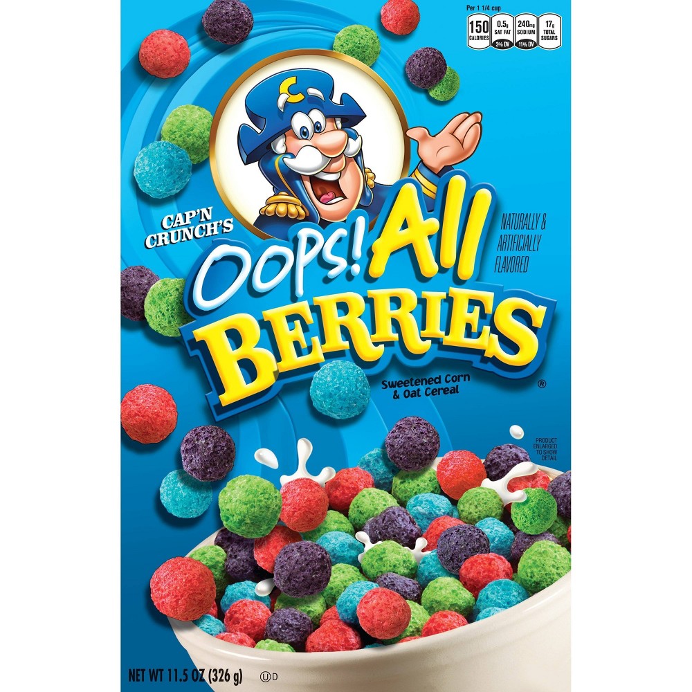 UPC 030000311684 product image for Cap'n Crunch Oops All Berries Breakfast Cereal - 11.5oz | upcitemdb.com