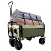 440Lbs Collapsible Foldable Wagon Cart With 3Pcs Liner Bag , Beach Wagon Utility Cart For Camping Shopping Sports - 2 of 4
