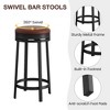 Swivel Bar Stools, 24" Counter Height Bar Stools with Footrest - 3 of 4