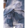 cheibear Women's Tie Dye Pajama Set Short Sleeve Shirt Round Neck 2 Piece Lounge Set Sweatsuit - 4 of 4