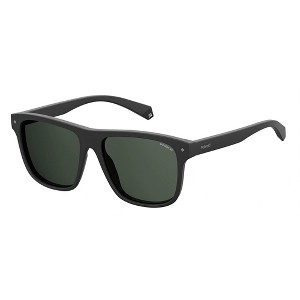 Polaroid PLD 6041/S 807_M9 Unisex Rectangle Polarized Sunglasses Black 56mm - 1 of 3