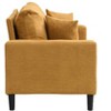 Lyngins Wooden Frame 2-Seater Loveseat Sofa with 2 Pillows, Upholstered High-Density Sponge, Compact Couch for Living Room, Bedroom, Apartment - 4 of 4