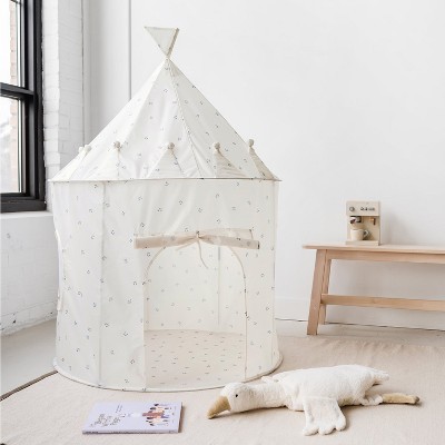 Blueberry Taupe Recycled Fabric Kids Play Tent Castle