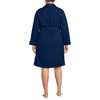 Lands' End Women's Cotton Terry Knee Length Spa Bath Robe - 2 of 3