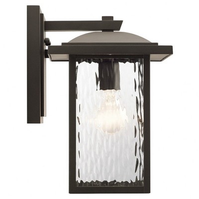 Bronze 13.25" Outdoor Wall Lantern with Clear Glass