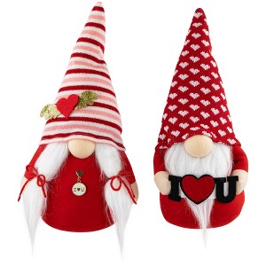Northlight Plush "I Heart U" Valentine's Day Gnomes  -12" - Set of 2 - 1 of 4