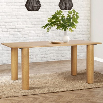 Johson 67" Modern Solid Oak Dining Table, Rectangle Large Size Table for Dining Room, Living Room, Indoor Furniture - Maison Boucle‎